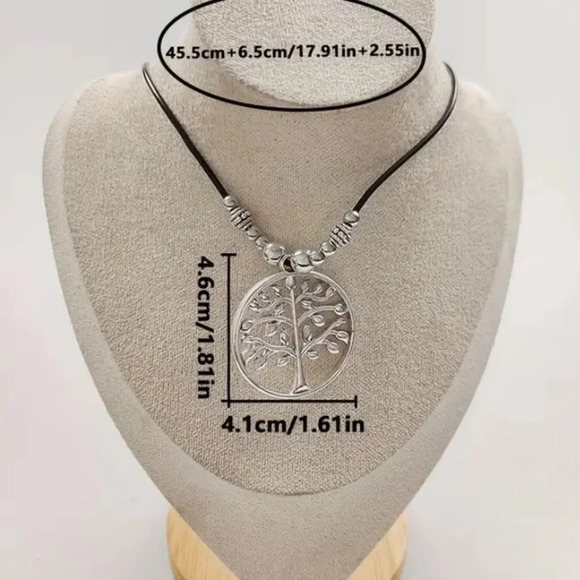 Tree Of Life Vintage Statement Pendant Necklace, Bohemian, Boho, Tribal - Picture 6 of 6